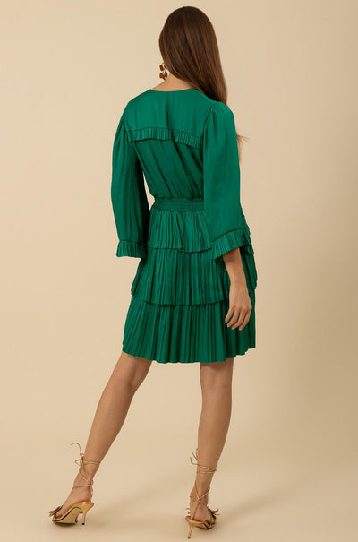 Hale Bob - Esmeralda L/S V Neck Solid Dress