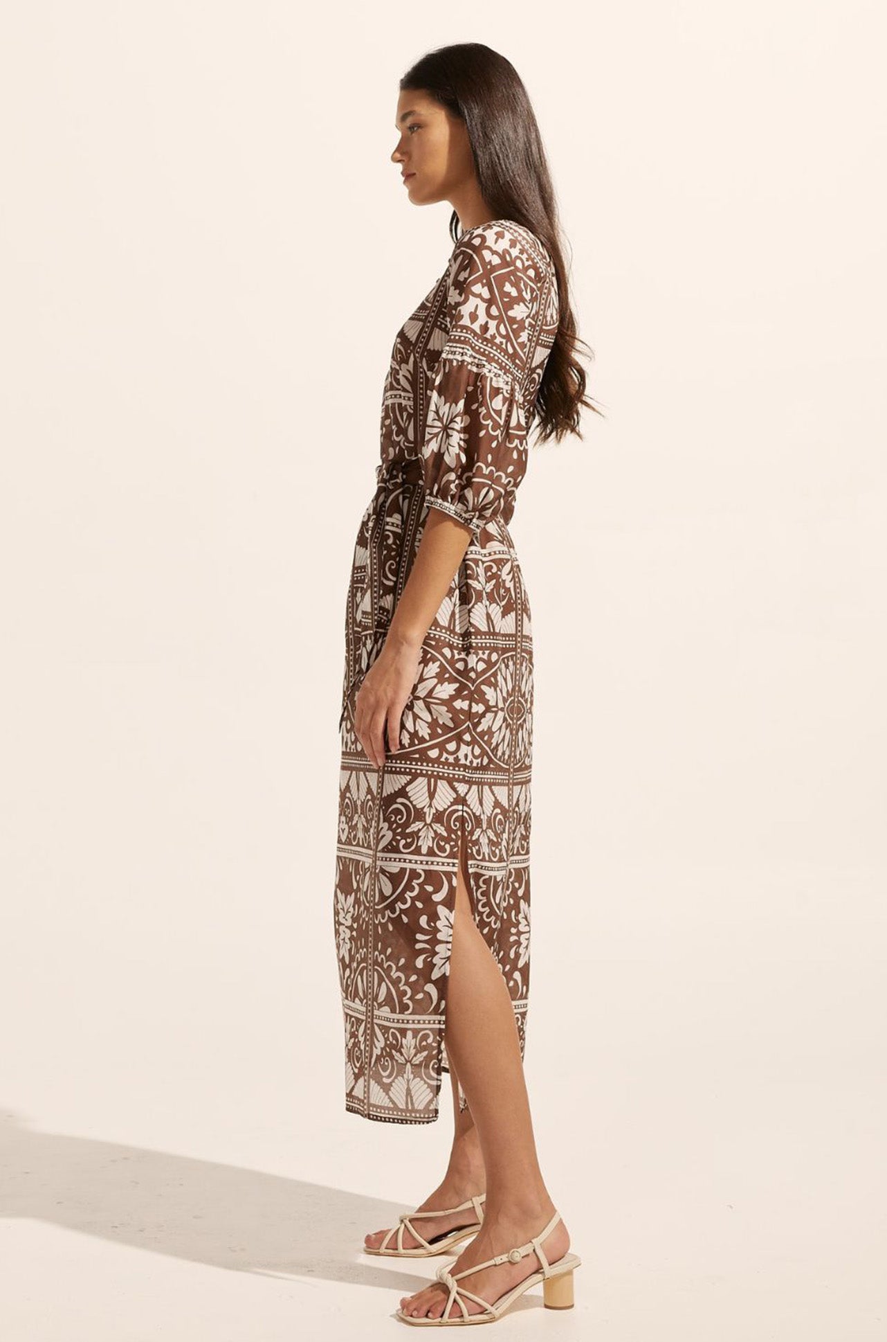 zoe kratzmann - explore dress in choc mosaic