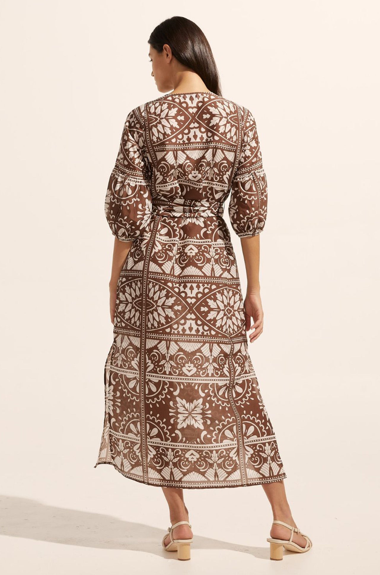 zoe kratzmann - explore dress in choc mosaic