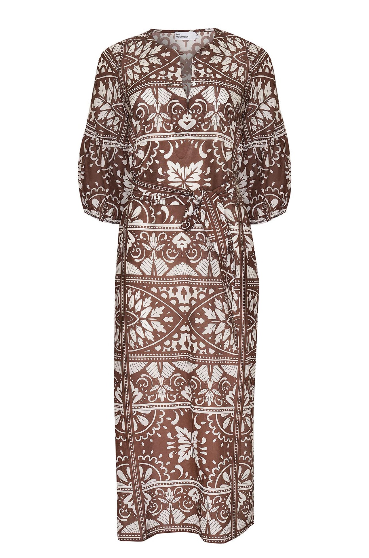 zoe kratzmann - explore dress in choc mosaic
