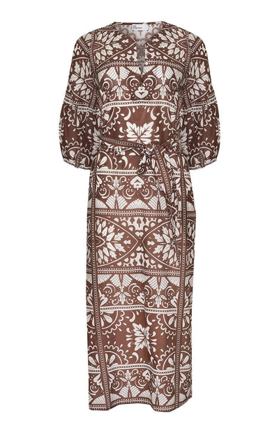 zoe kratzmann - explore dress in choc mosaic