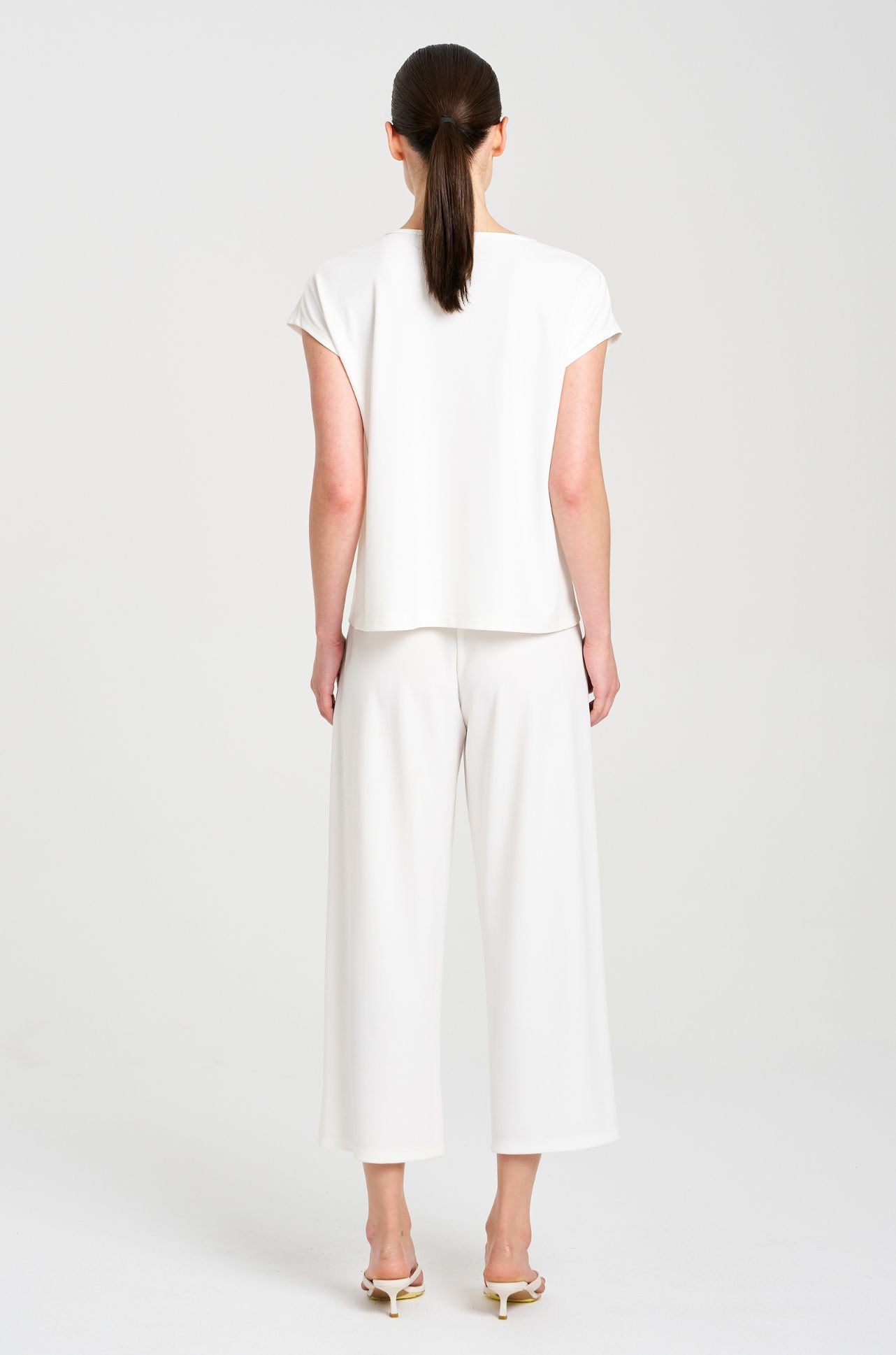 Mela Purdie - Crop Palazzo Pant in Powder Knit