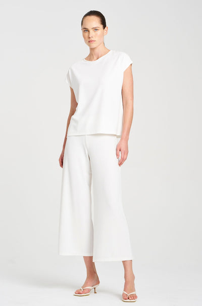 Mela Purdie - Crop Palazzo Pant in Powder Knit