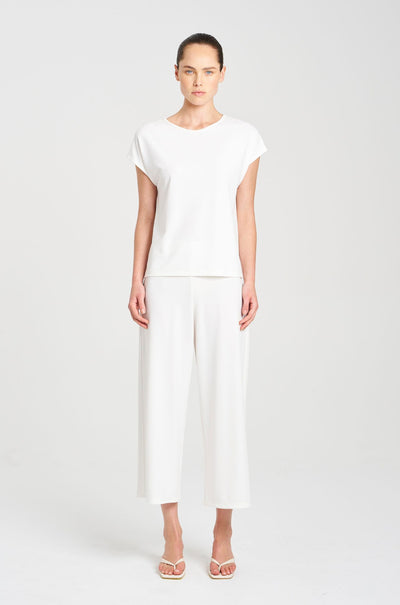 Mela Purdie - Crop Palazzo Pant in Powder Knit