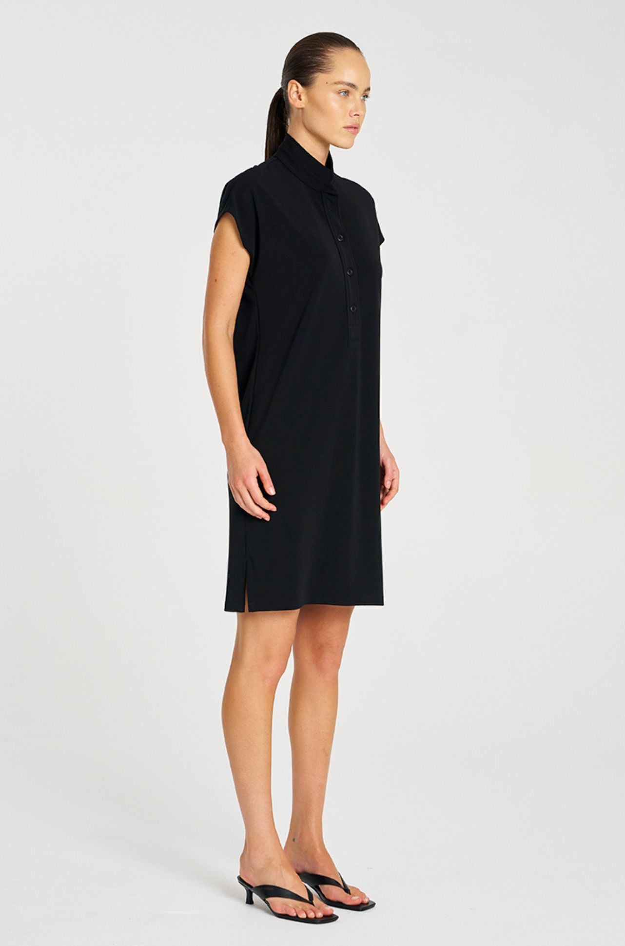 Mela Purdie - Henley Dress in Powder Knit