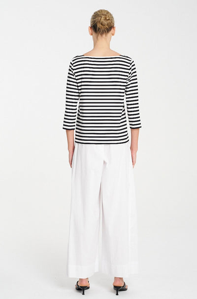 Mela Purdie - Relaxed Boat Neck in Picasso Stripe Jersey