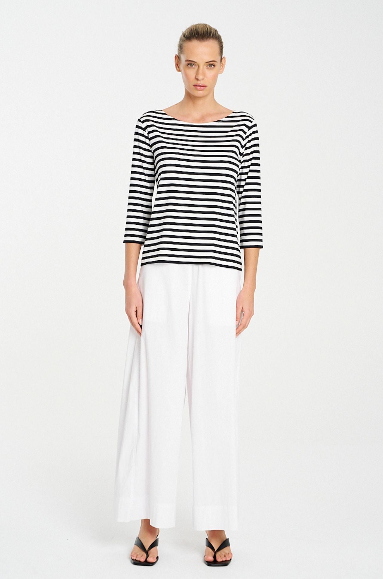 Mela Purdie - Relaxed Boat Neck in Picasso Stripe Jersey