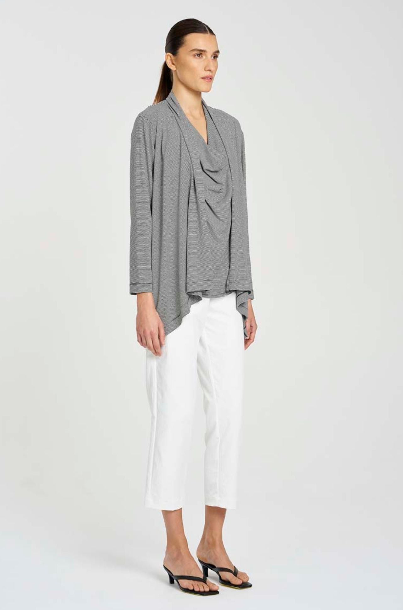 Mela Purdie - Club Jacket in Caviar Stripe Jersey