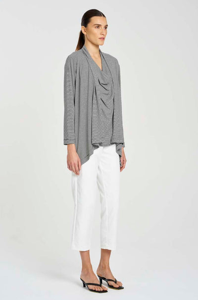 Mela Purdie - Club Jacket in Caviar Stripe Jersey