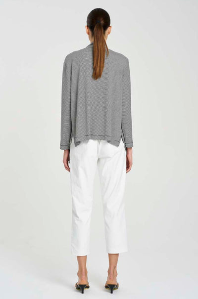 Mela Purdie - Club Jacket in Caviar Stripe Jersey