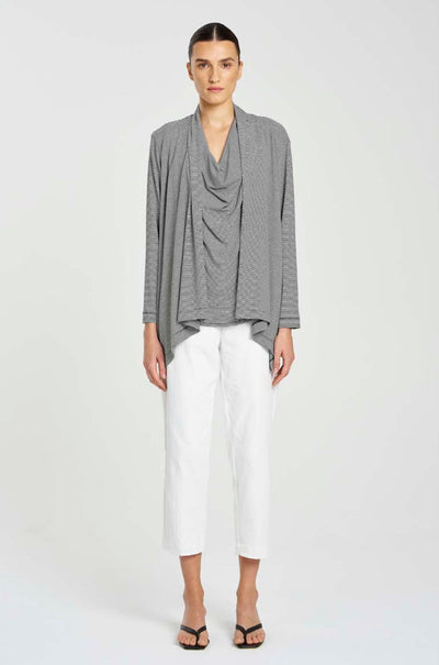 Mela Purdie - Club Jacket in Caviar Stripe Jersey