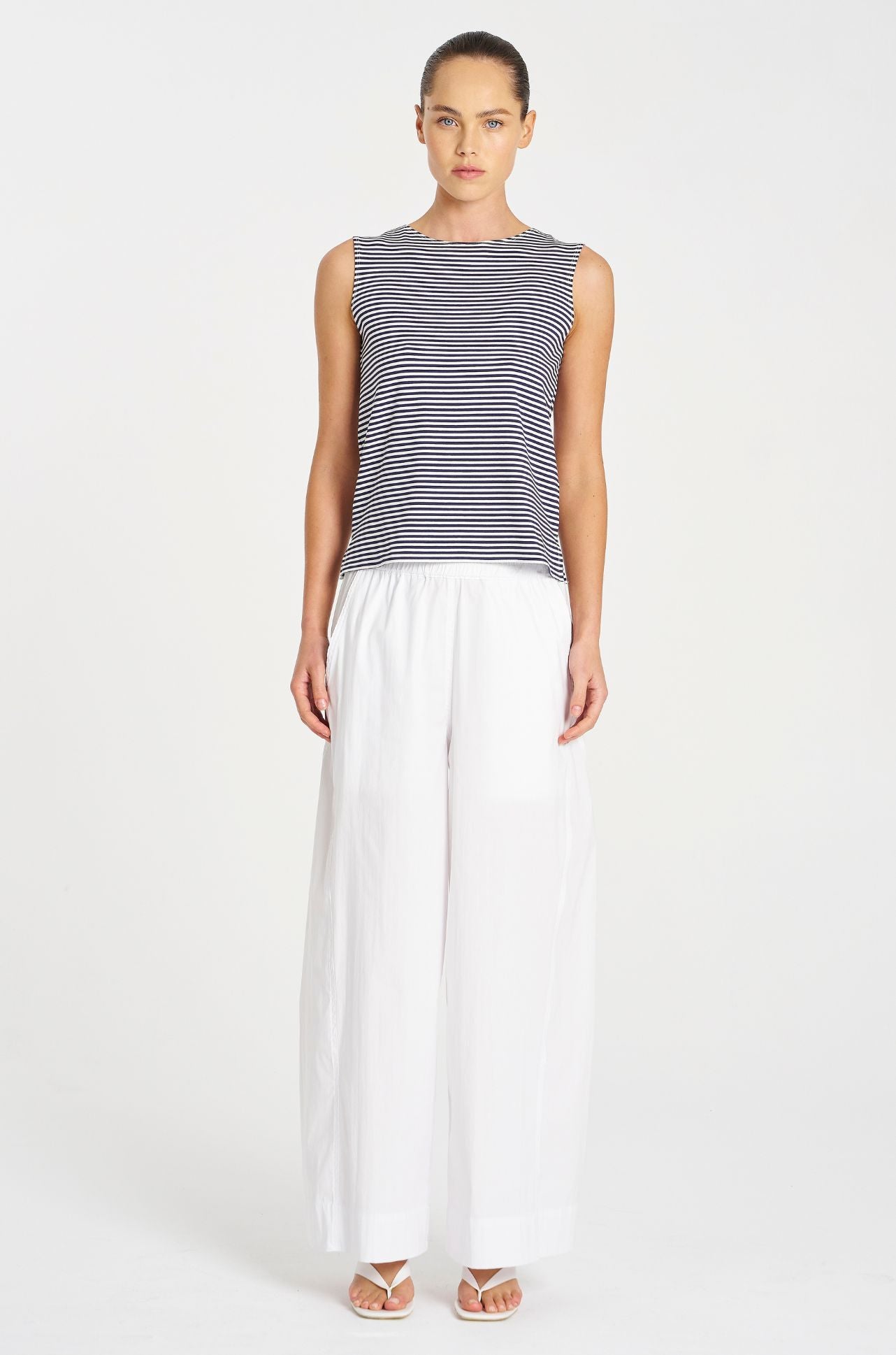 Mela Purdie - Palazzo Shell in Yacht Stripe Jersey