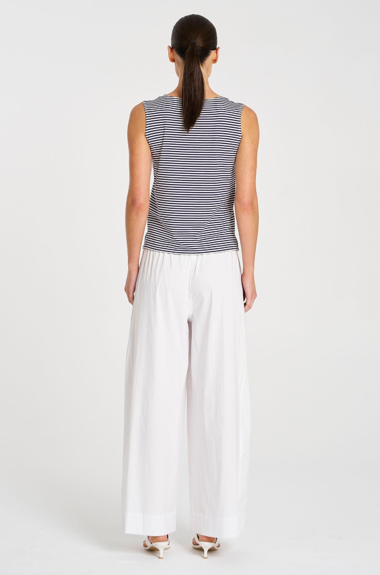 Mela Purdie - Palazzo Shell in Yacht Stripe Jersey
