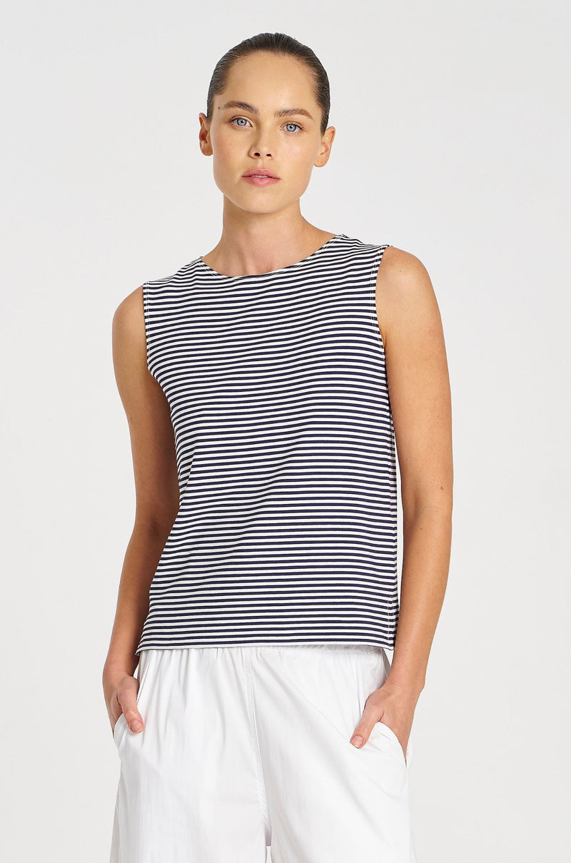 Mela Purdie - Palazzo Shell in Yacht Stripe Jersey