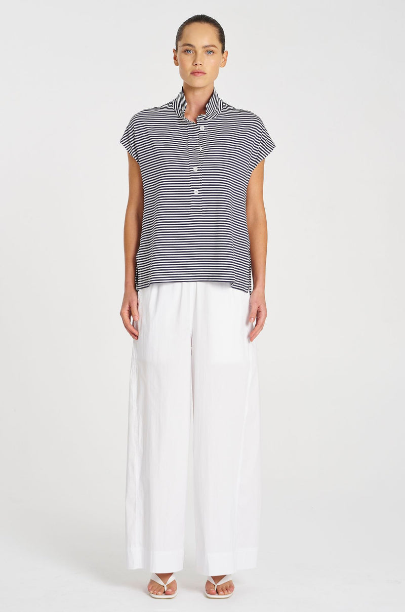 Mela Purdie - Henley Tank in Yacht Stripe Jersey