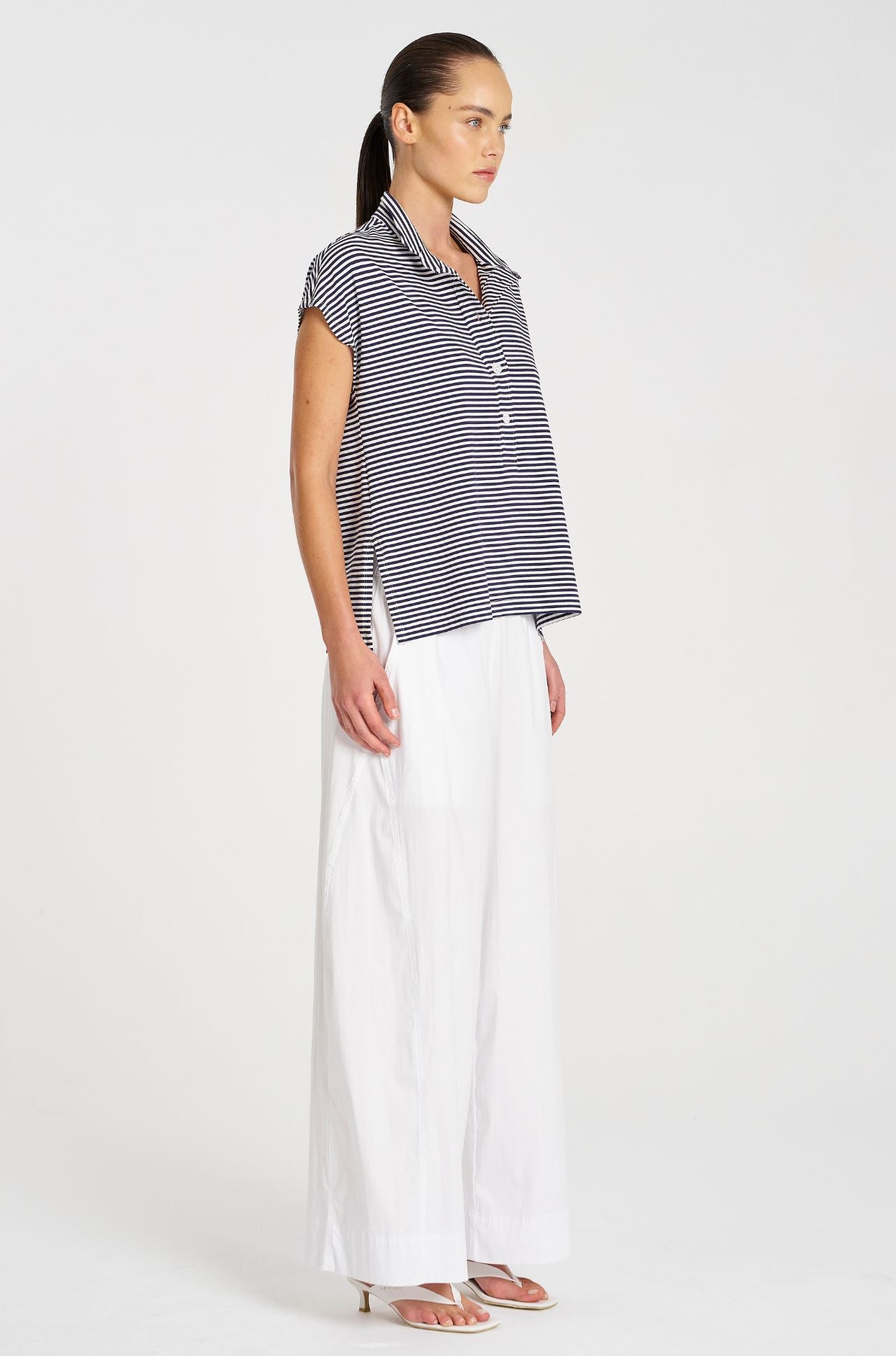 Mela Purdie - Henley Tank in Yacht Stripe Jersey