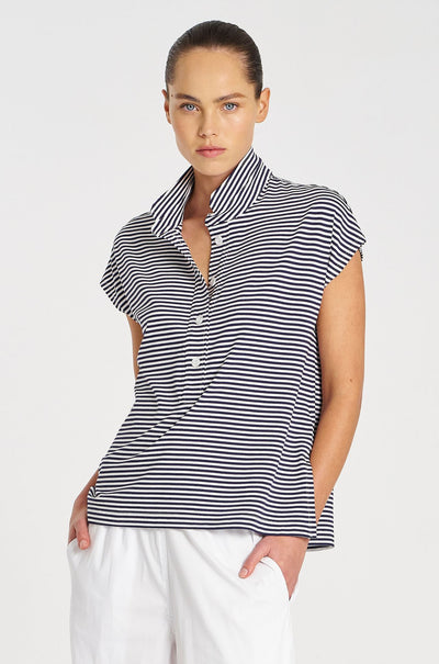 Mela Purdie - Henley Tank in Yacht Stripe Jersey