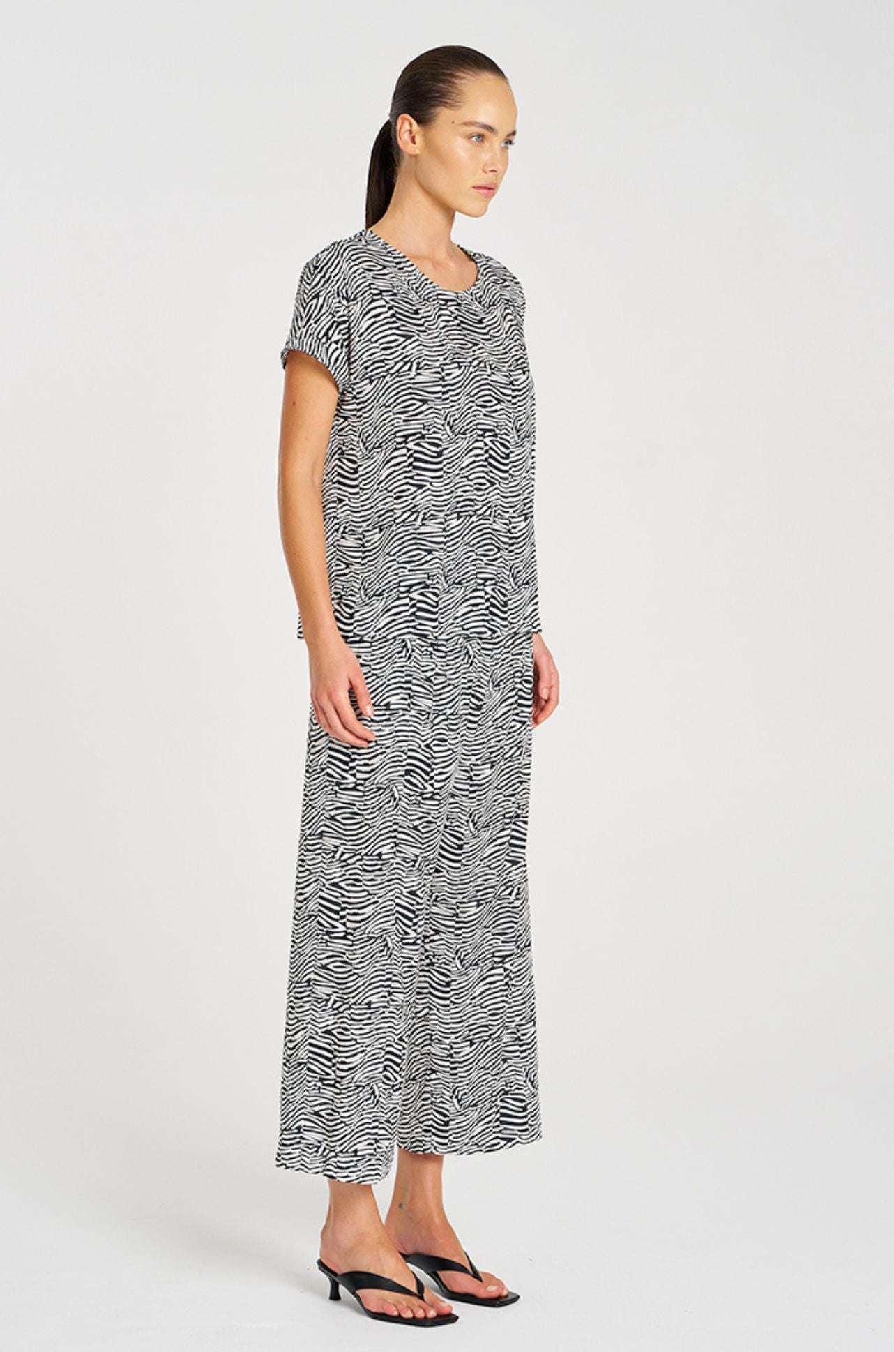 Mela Purdie - Pace Pant in Terrain Print Charmeuse