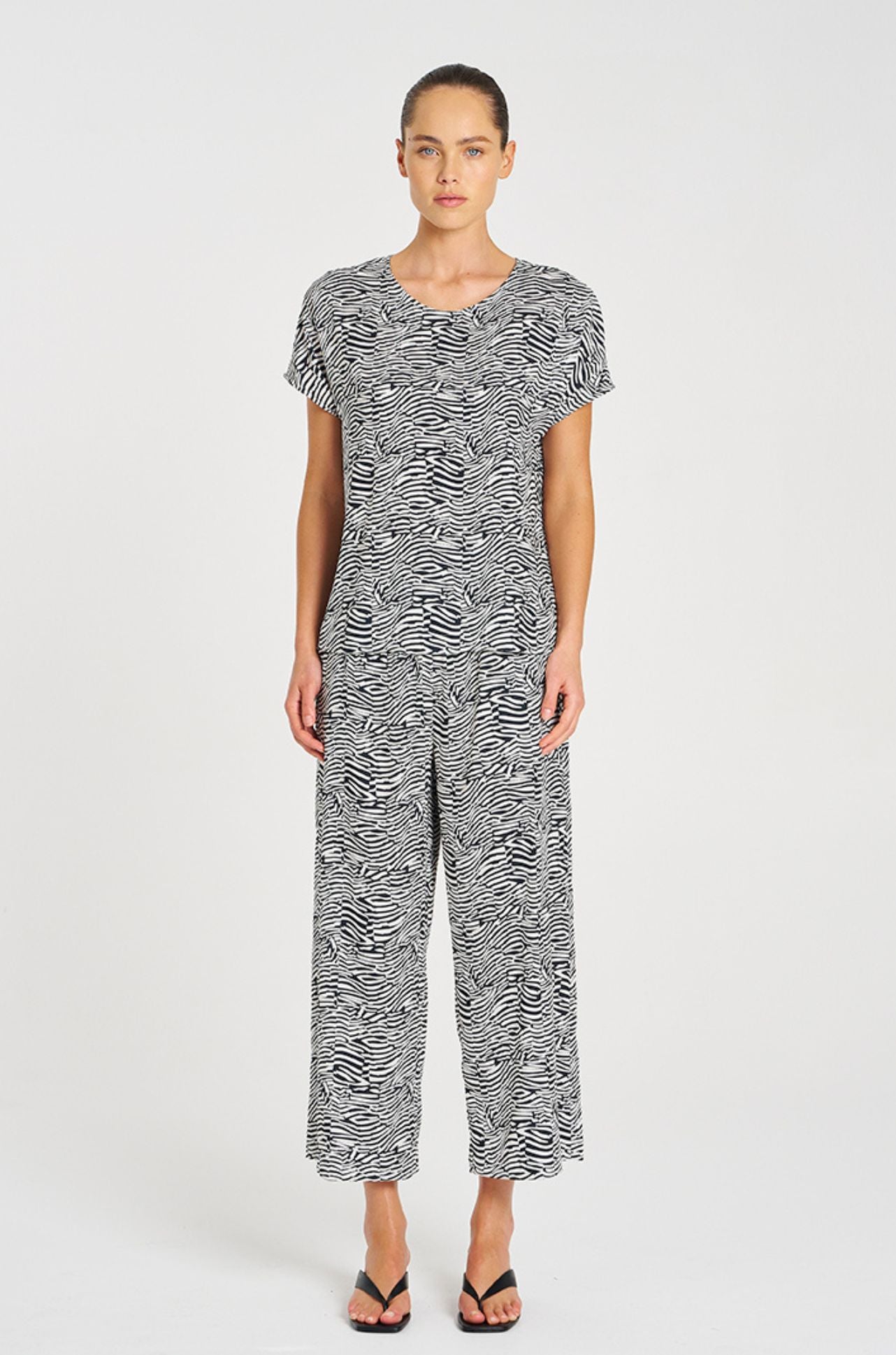 Mela Purdie - Pace Pant in Terrain Print Charmeuse