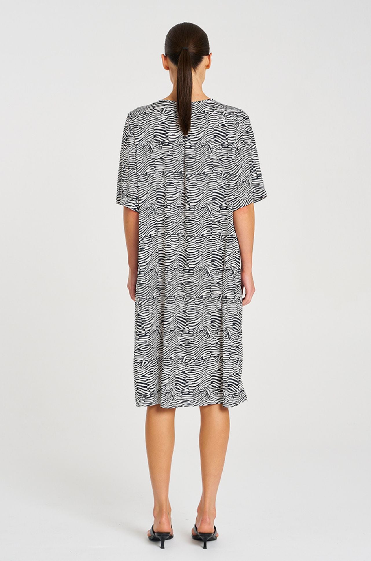 Mela Purdie - Plaza Dress in Terrain Print Charmeuse