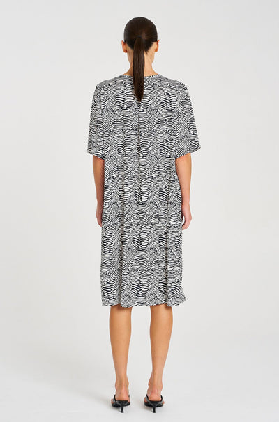 Mela Purdie - Plaza Dress in Terrain Print Charmeuse