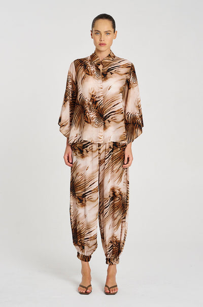 Mela Purdie - Moroccan Pant in Silk Tiger Print