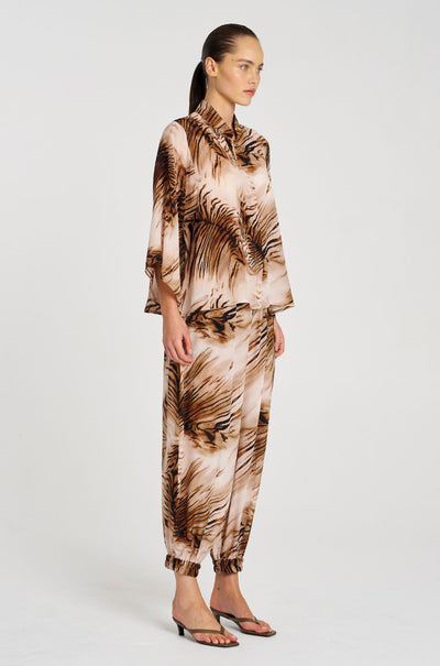 Mela Purdie - Moroccan Pant in Silk Tiger Print