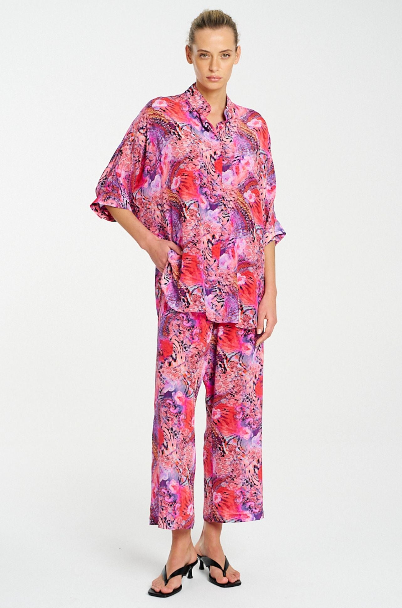 Mela Purdie - Pace Pant in Kaleidoscope Print Silk