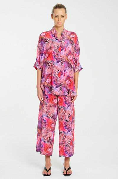 Mela Purdie - Pace Pant in Kaleidoscope Print Silk