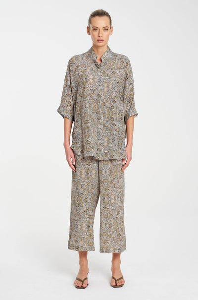 Mela Purdie - Pace Pant in Spinifex Print Silk