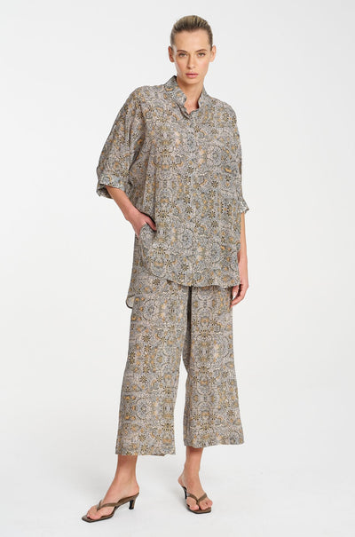 Mela Purdie - Villa Overshirt in Spinifex Print Silk