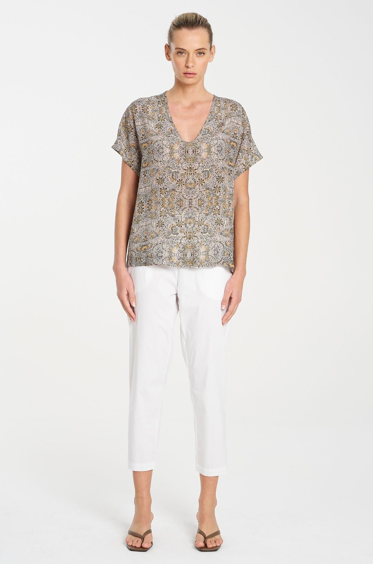 Mela Purdie - Scoop Shell in Spinifex Print Silk