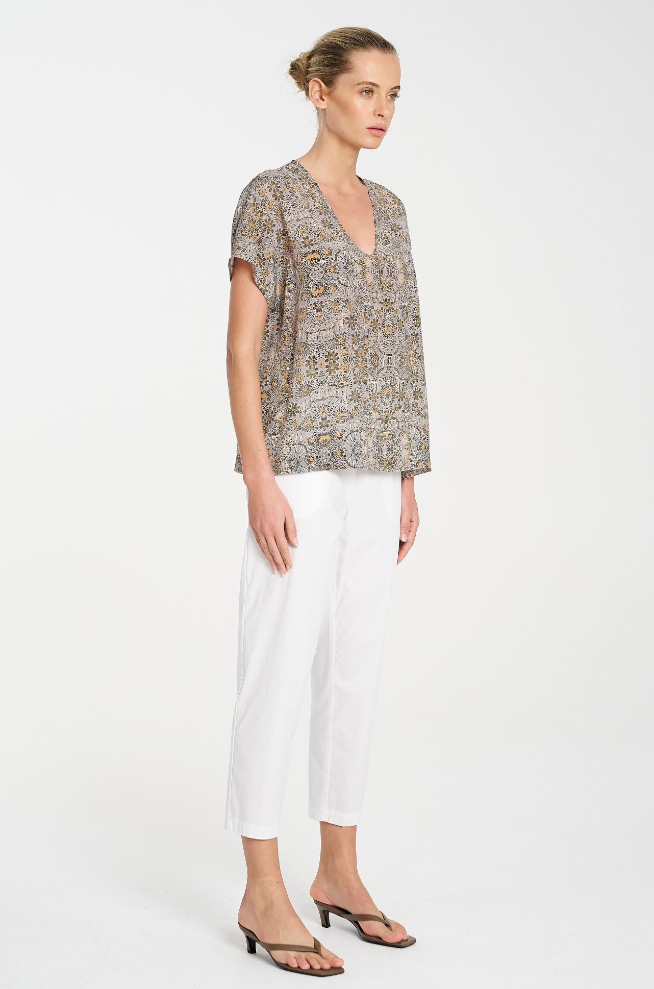 Mela Purdie - Scoop Shell in Spinifex Print Silk