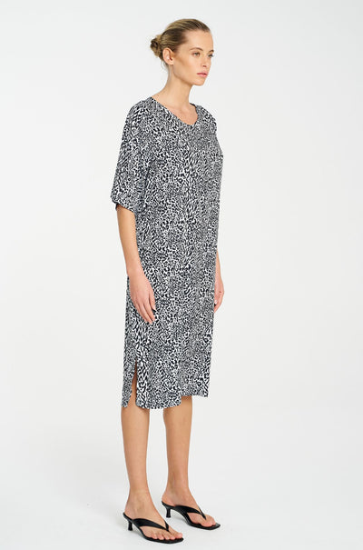 Mela Purdie - Plaza Dress in Animal Print Charmeuse