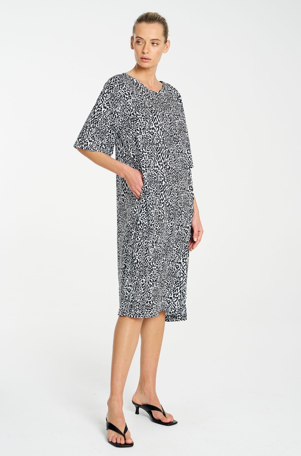 Mela Purdie - Plaza Dress in Animal Print Charmeuse