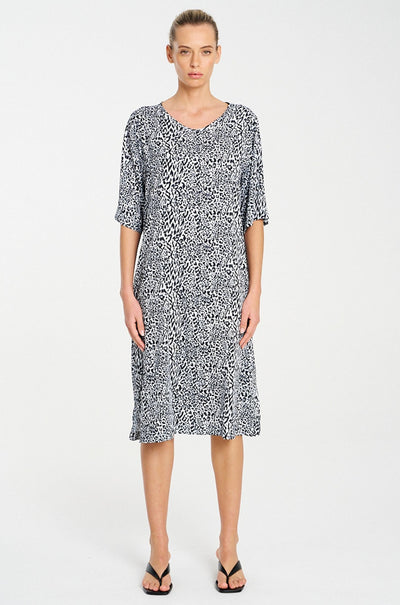 Mela Purdie - Plaza Dress in Animal Print Charmeuse