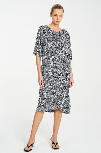 Mela Purdie - Plaza Dress in Animal Print Charmeuse