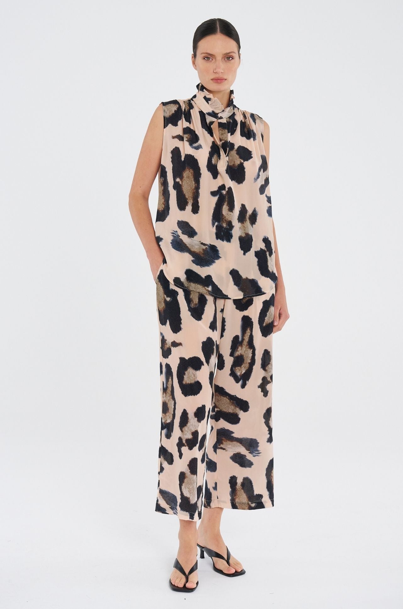 Mela Purdie - Pace Pant in Blurr Print Silk