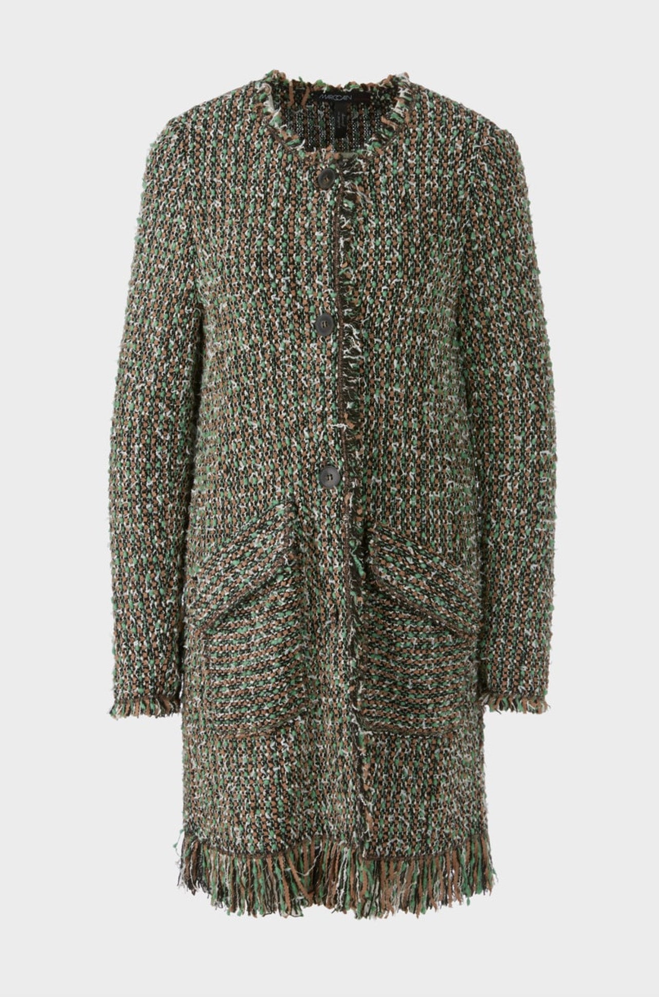 Marc Cain - Frayed Edge Tweed Knit Coat