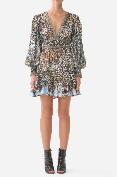 Camilla - Fiesta, Siesta, Repeat Button Front Frill Dress