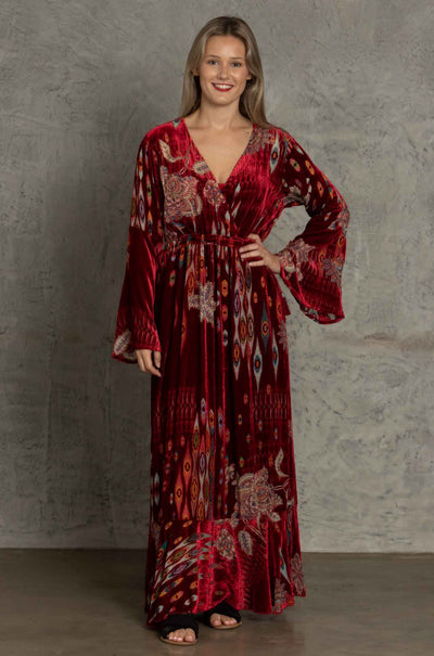 Johnny Was - Feather Burnout Stefani Dress w/ Slip