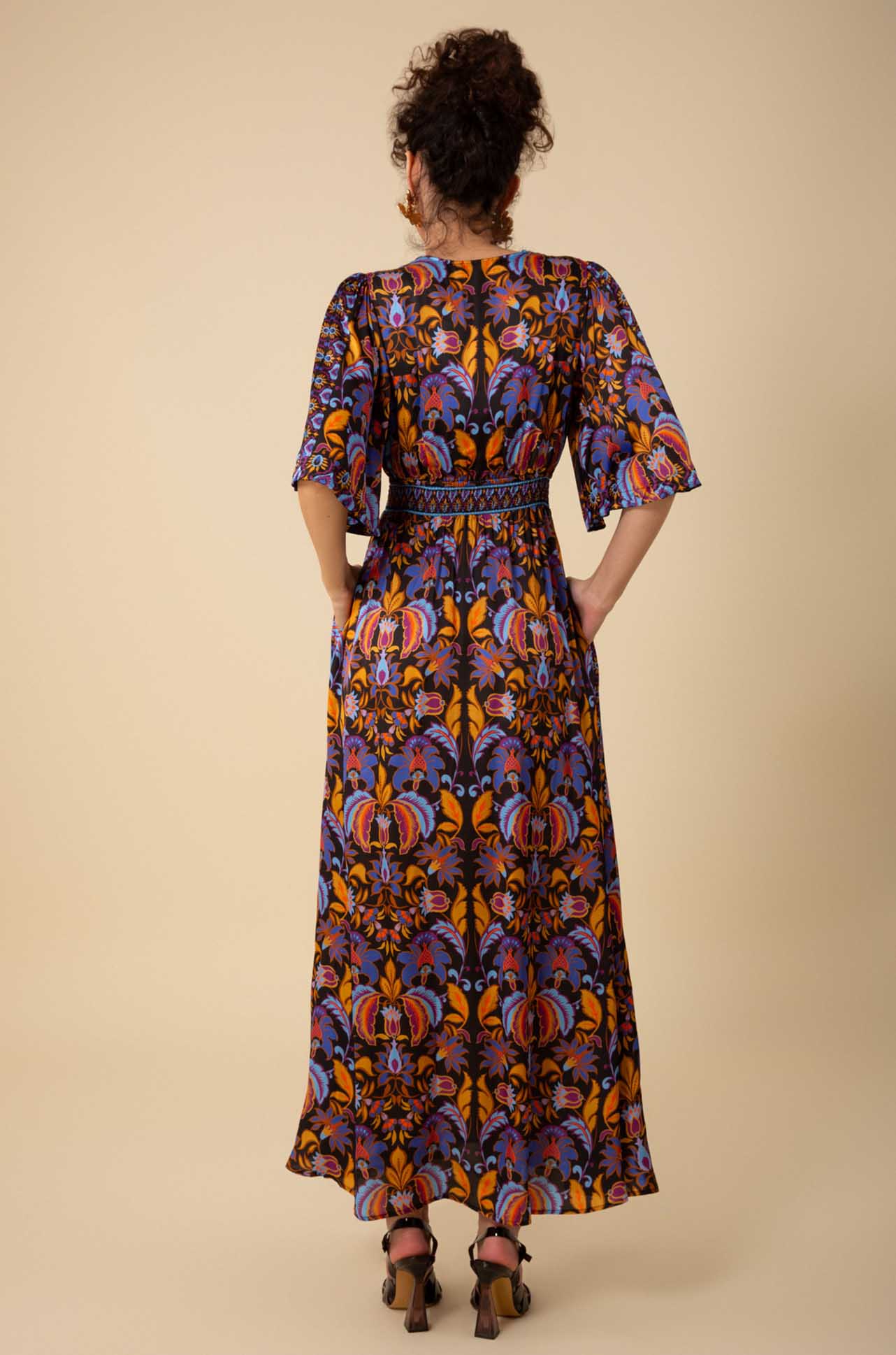 Hale Bob - Felicity V Neck Maxi Dress in Black