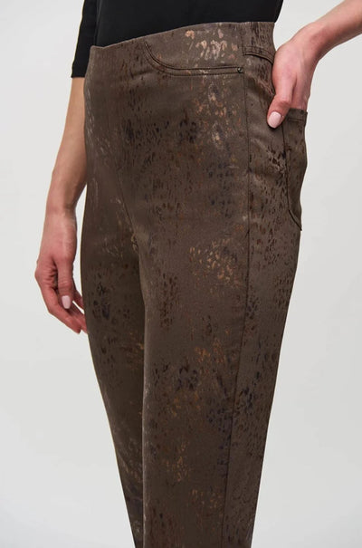 Joseph Ribkoff - Foiled Animal Classic Slim Denim Pants