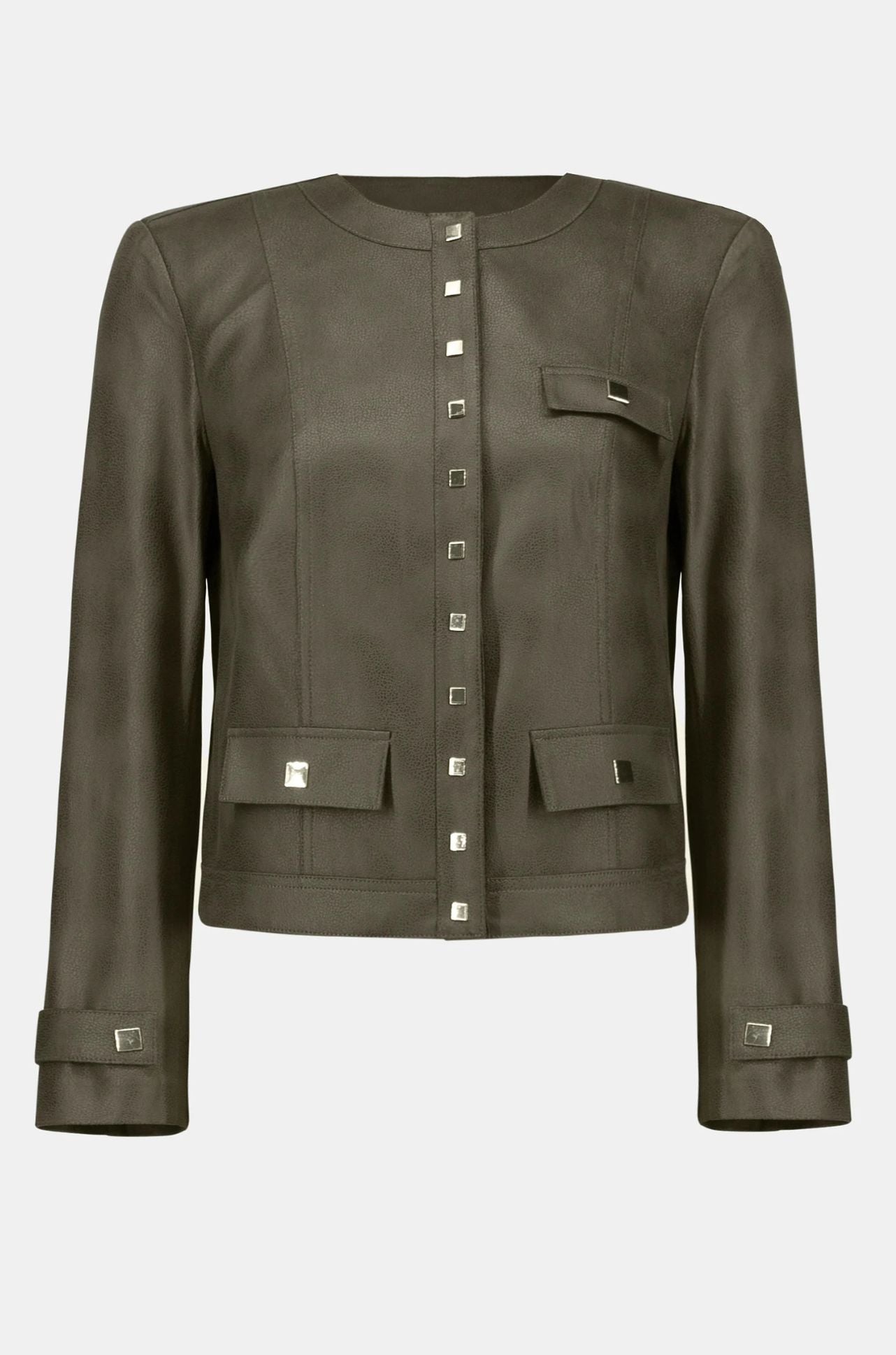 Joseph Ribkoff - Foiled Faux Suede Fitted Jacket