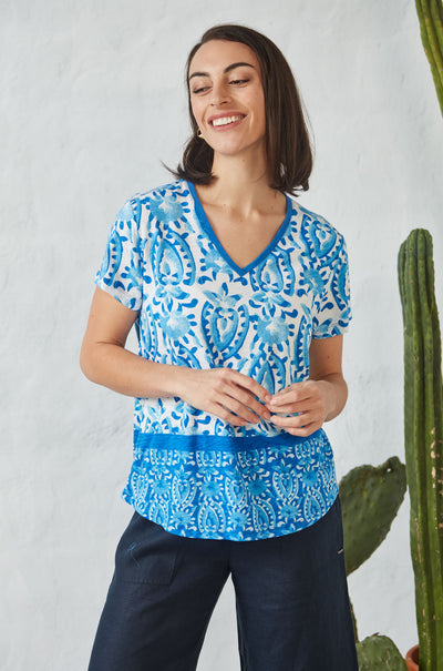 Verge - Francesca Top in Blue