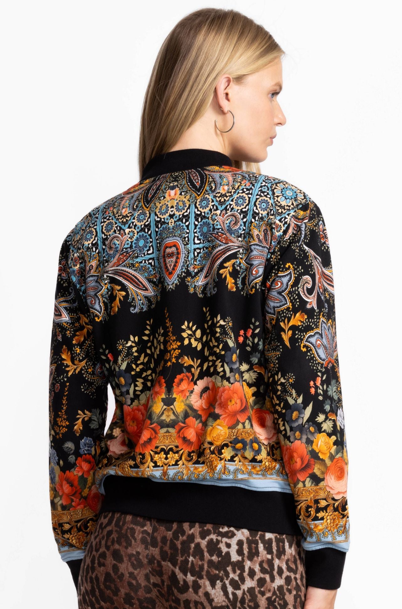 Johnny Was - French Terry Bomber Jacket in Leto