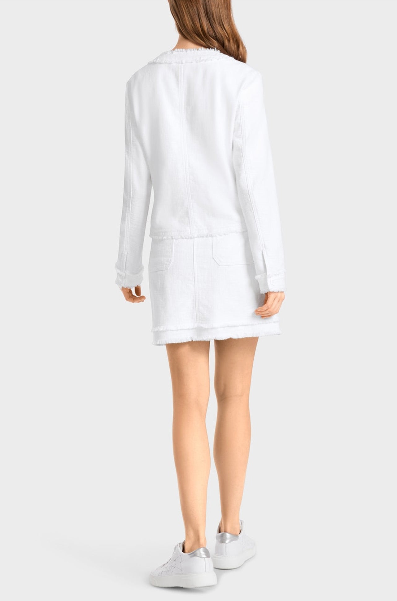 Marc Cain - Fringed Jacket with Floral Buttons