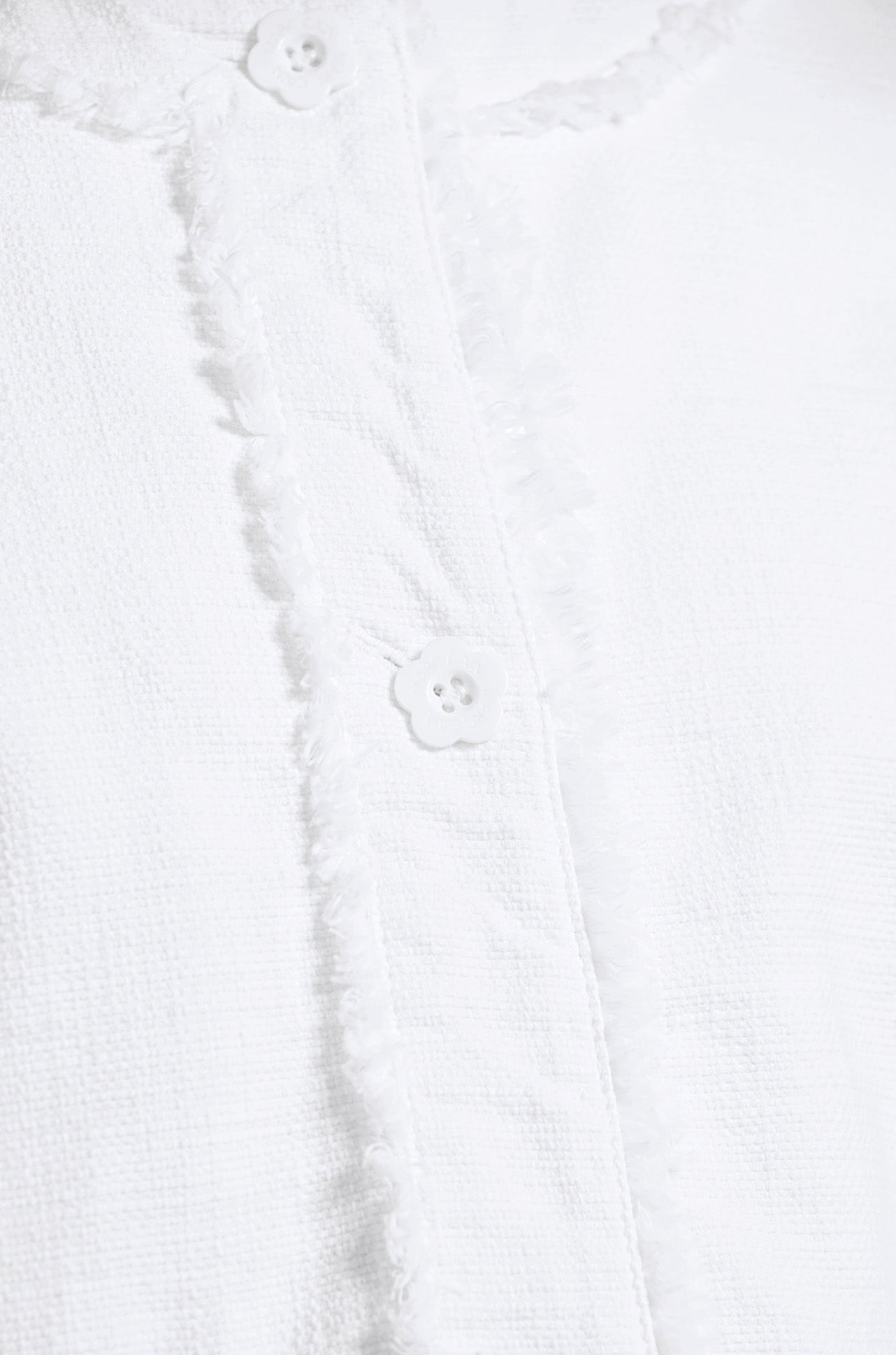 Marc Cain - Fringed Jacket with Floral Buttons