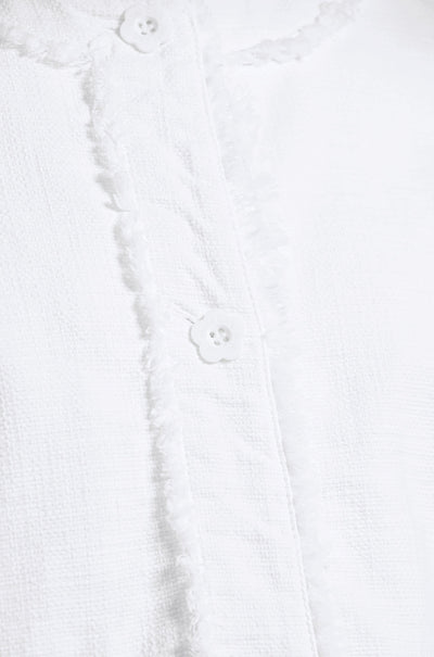 Marc Cain - Fringed Jacket with Floral Buttons