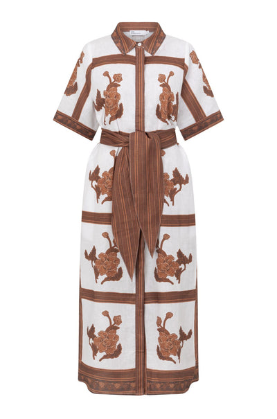 zoe kratzmann - roam dress in coffee collage